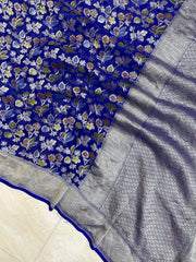 Khaddi Georgette Handloom Banarasi Saree - The Handlooms