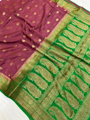 Pure Chiffon Khaddi Banarasi Saree - The Handlooms