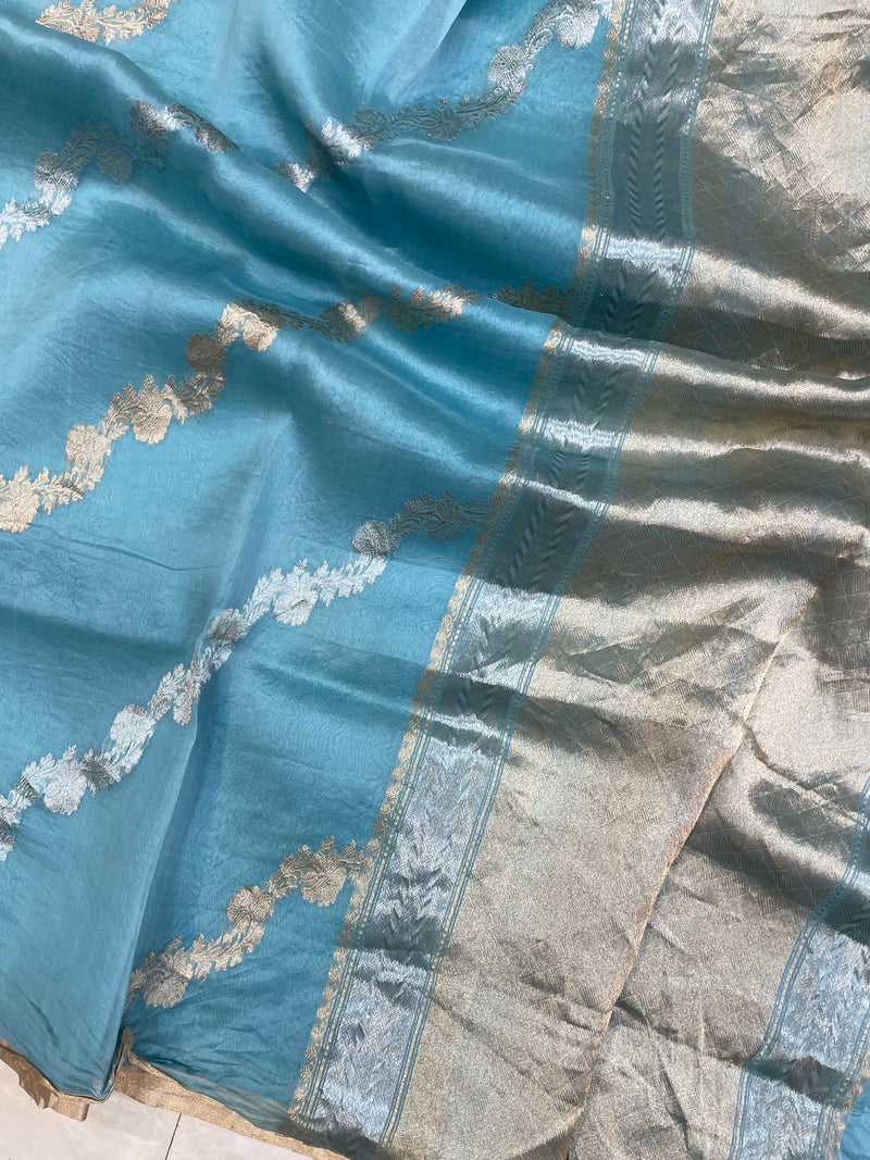 Pure Kora Handloom Banarasi Saree - The Handlooms