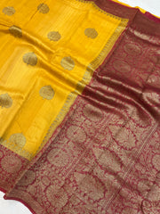 Pure Tussar Silk Handloom Banarasi Saree - The Handlooms