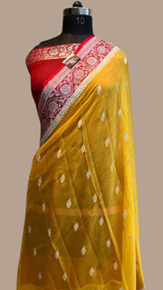 Pure Georgette Handloom Banarasi Saree - The Handlooms
