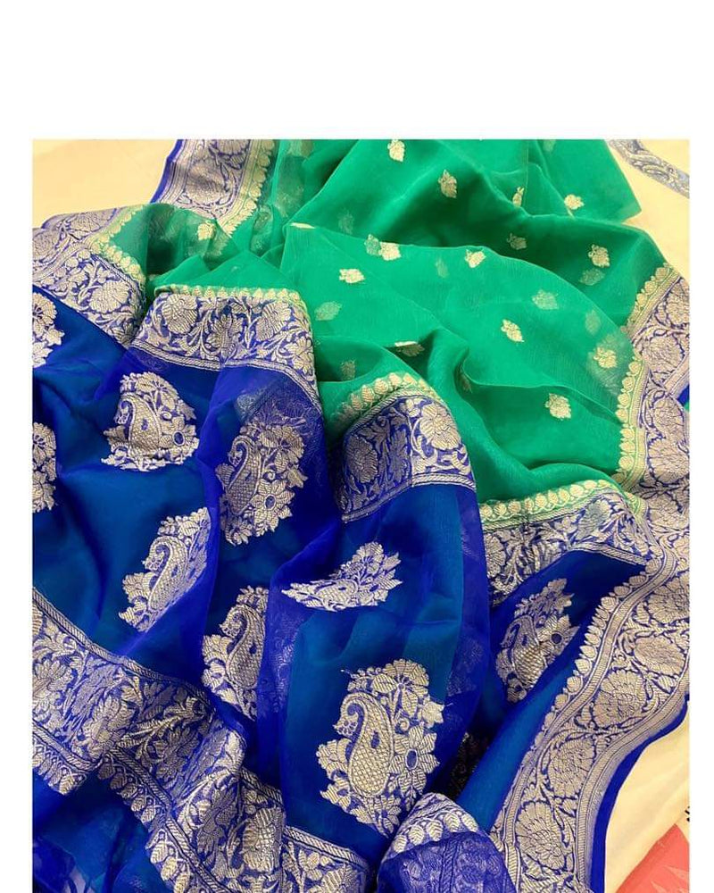 Pure Georgette Banarasi Saree - The Handlooms