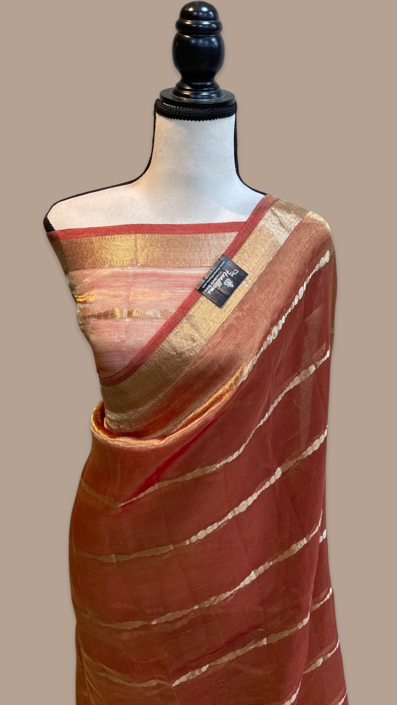 Pure Kora Tissue Handloom Banarasi Saree - The Handlooms