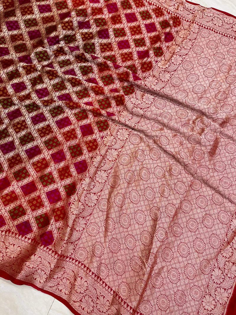 Pure Chiffon Khaddi Banarasi Saree - The Handlooms