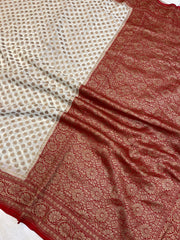 Khaddi Georgette Banarasi Saree -  Antique zari - The Handlooms