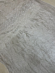 Pure Georgette Banarasi Saree - White - The Handlooms