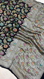 Khaddi Georgette Banarasi Saree - water zari - The Handlooms