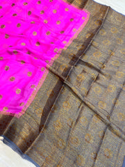 Pure Chiffon Khaddi Banarasi Saree - The Handlooms