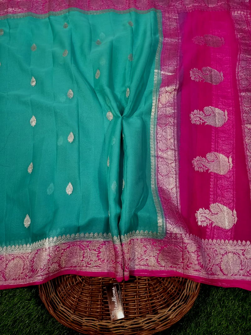 Pure Georgette Banarasi Saree - The Handlooms