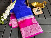 Pure Georgette Handwoven Banarasi Saree - The Handlooms