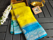 Pure Georgette Handwoven Banarasi Saree - The Handlooms