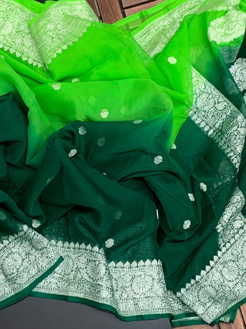 Pure Georgette Banarasi Saree - The Handlooms