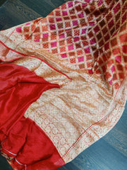 Pure Chiffon Khaddi Banarasi Saree - The Handlooms