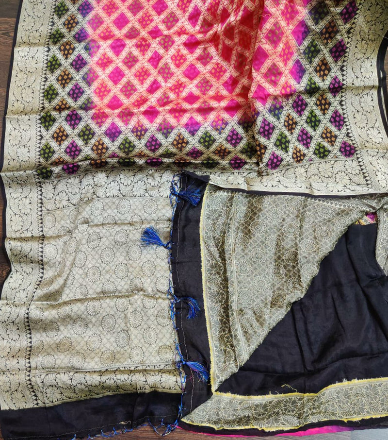 Pure Chiffon Khaddi Banarasi Saree - The Handlooms