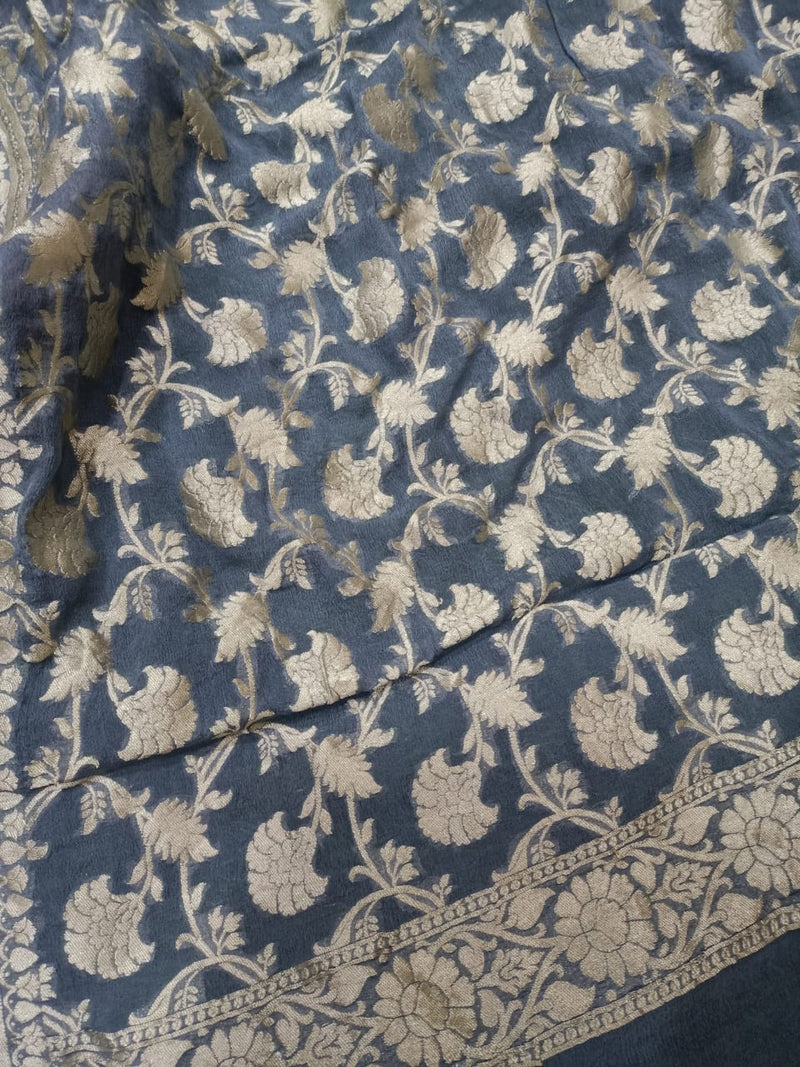 Khaddi Georgette Banarasi Dress material - The Handlooms