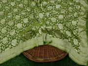 Pure Khaddi Georgette Dupatta - water zari - The Handlooms