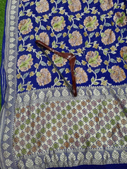 Khaddi Georgette Banarasi Saree - water zari - The Handlooms