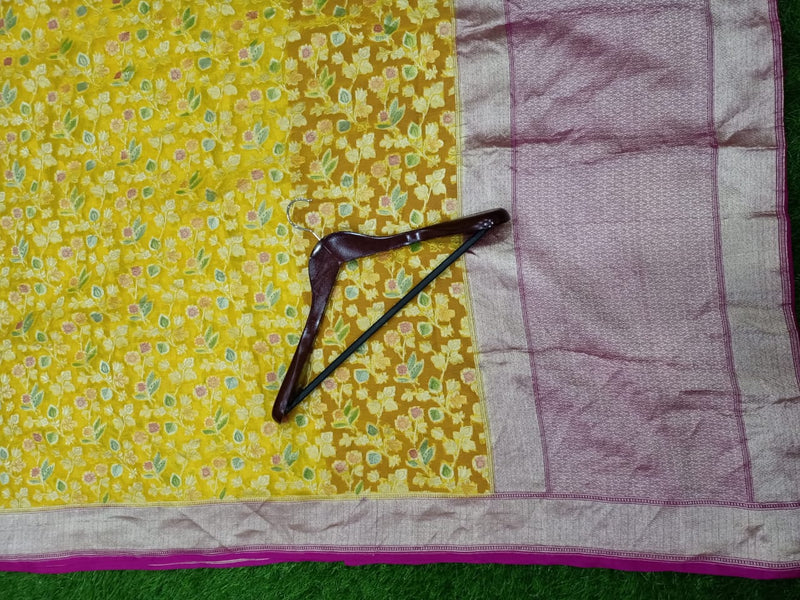 Khaddi Georgette Banarasi Saree - water zari - The Handlooms