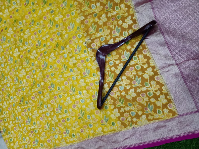 Khaddi Georgette Banarasi Saree - water zari - The Handlooms