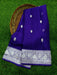 Pure Georgette Banarasi Handloom Saree - Purple - The Handlooms