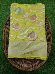 Khaddi Georgette Banarasi Saree - water zari - The Handlooms