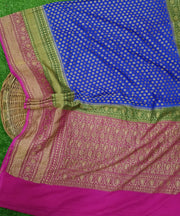 Khaddi Georgette Banarasi Saree -  Antique zari - The Handlooms