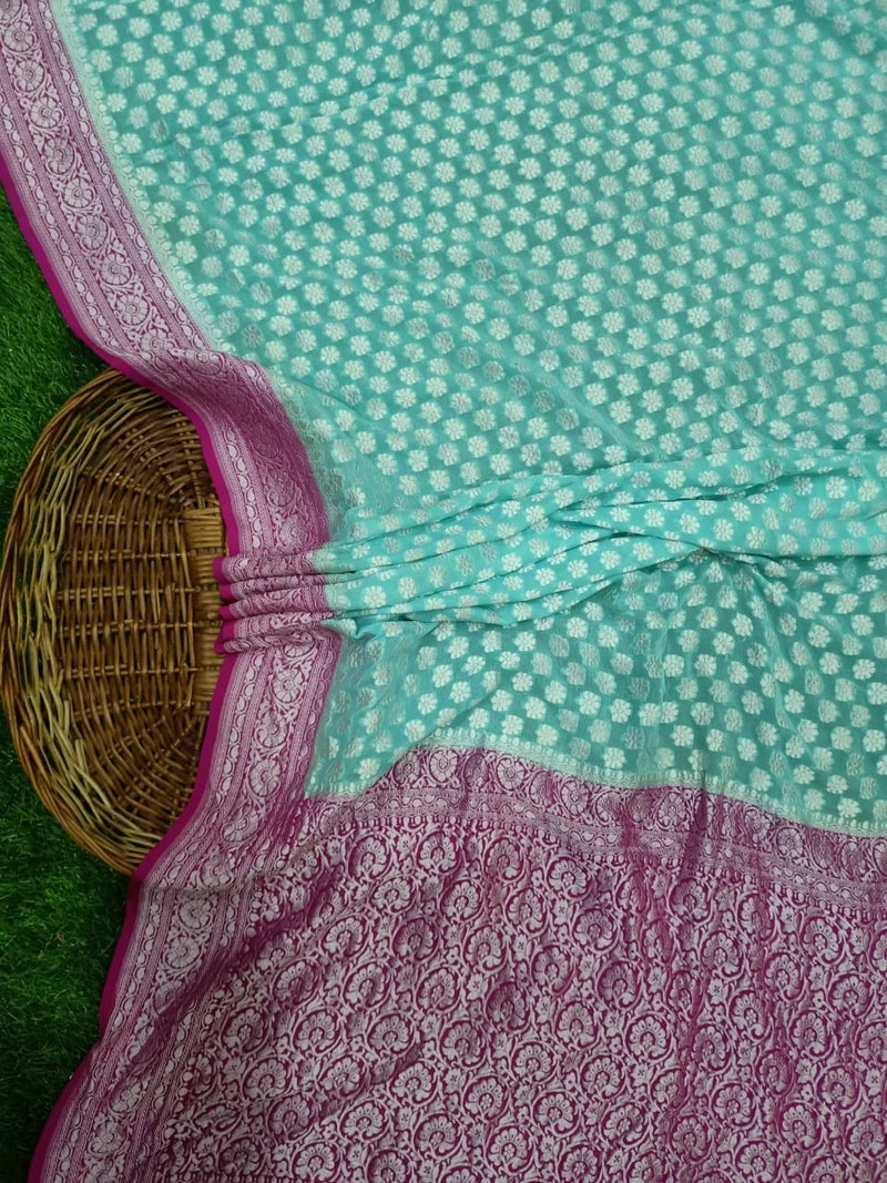 Pure Khaddi Georgette Banarasi Saree - The Handlooms