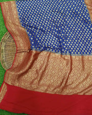 Khaddi Georgette Banarasi Saree -  Antique zari - The Handlooms