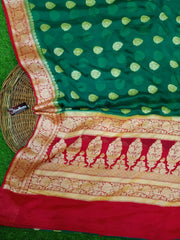 Pure Chiffon Khaddi Banarasi Saree - The Handlooms