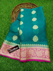 Pure Chiffon Khaddi Banarasi Saree - The Handlooms