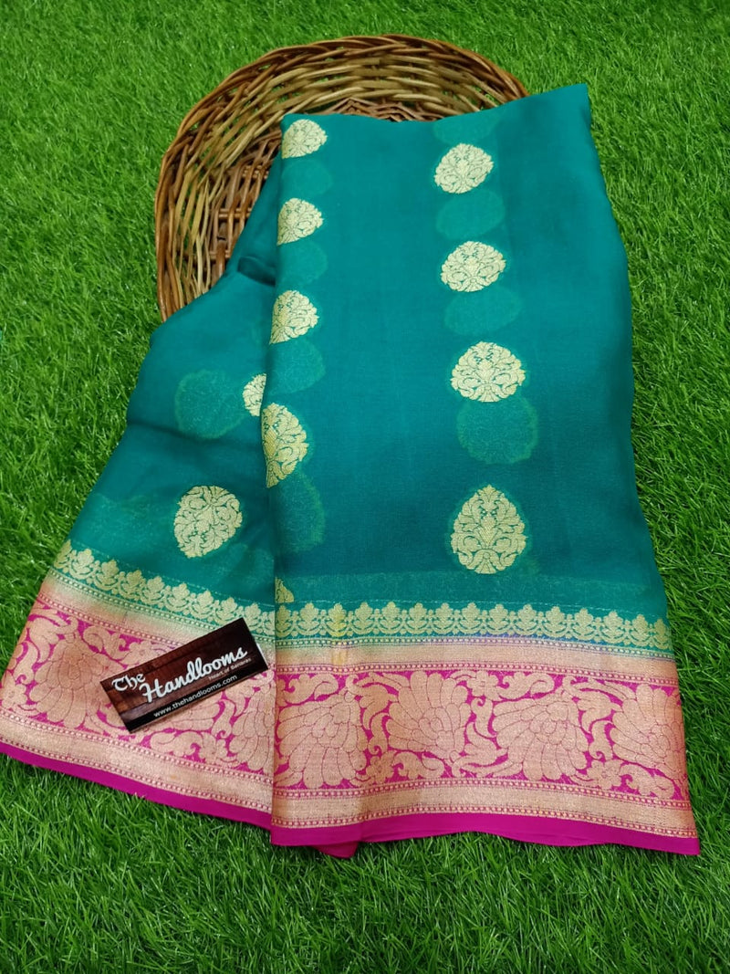 Pure Chiffon Khaddi Banarasi Saree - The Handlooms