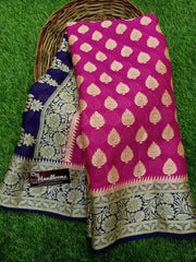 Pure Chiffon Khaddi Banarasi Saree - The Handlooms