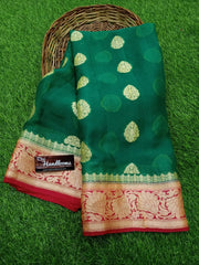 Pure Chiffon Khaddi Banarasi Saree - The Handlooms