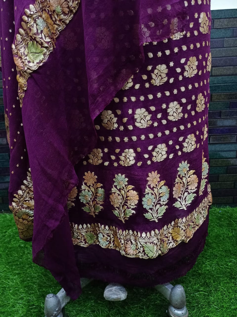 Khaddi Georgette Banarasi Dress material - The Handlooms