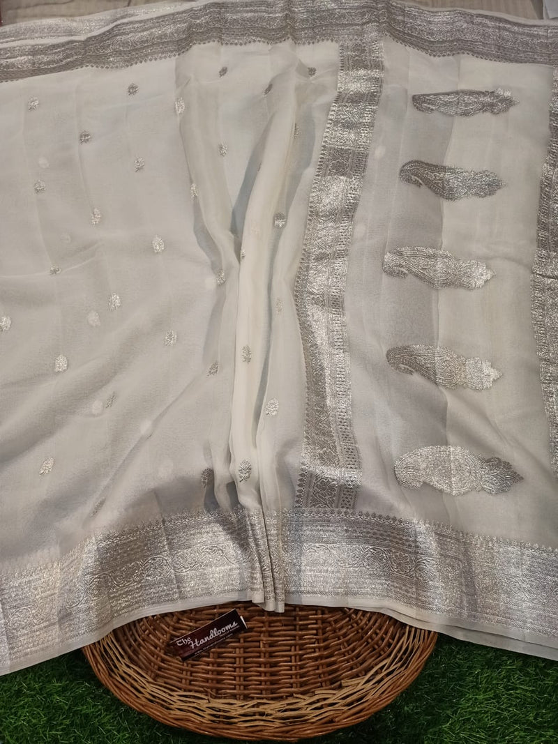 Pure Georgette Banarasi Saree - The Handlooms