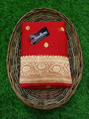 Khaddi Georgette Banarasi Saree - Gold zari - The Handlooms