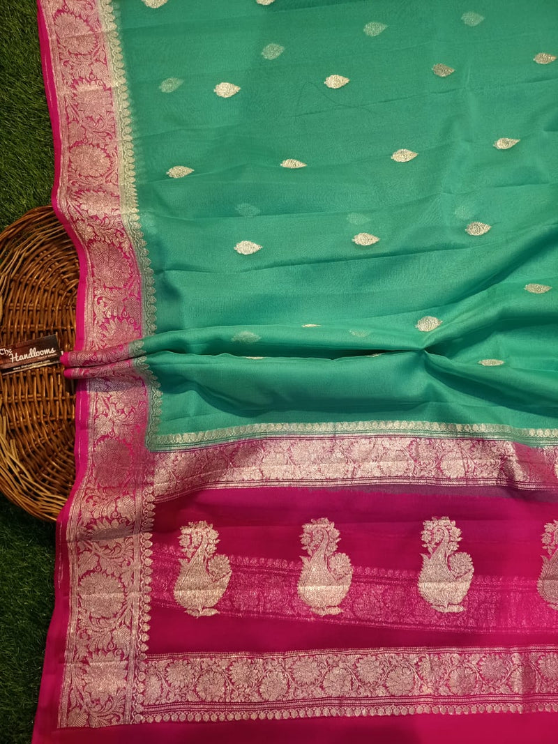 Pure Georgette Banarasi Saree - The Handlooms