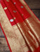 Red Pure Kora Handloom Banarasi Saree - Sona Roopa Kadua motifs - The Handlooms