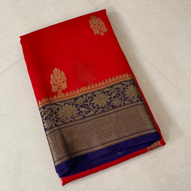 Pure Kora Handloom Banarasi Saree - The Handlooms