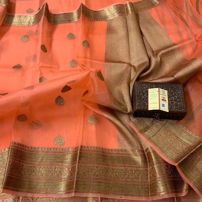 Pure Kora Handloom Banarasi Saree - The Handlooms