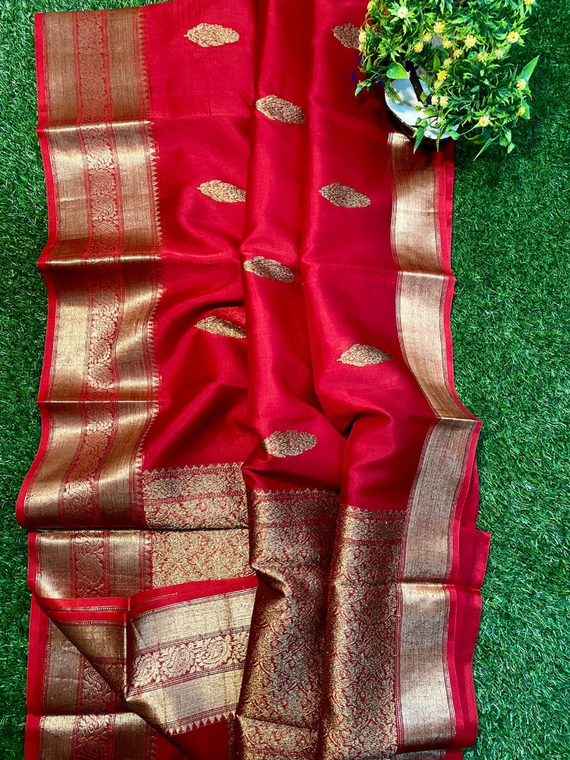 Pure Kora Handloom Banarasi Saree - The Handlooms