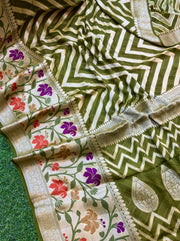 Pure Chiffon Khaddi Banarasi Saree - The Handlooms