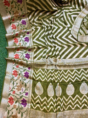 Pure Chiffon Khaddi Banarasi Saree - The Handlooms
