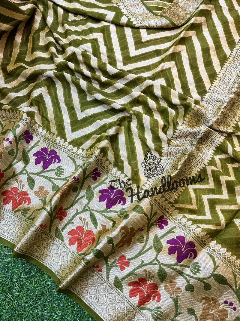 Pure Chiffon Khaddi Banarasi Saree - The Handlooms