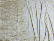 White Khaddi Georgette Handloom Banarasi Saree - The Handlooms