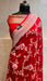 Red Khaddi Georgette Handloom Banarasi Saree - All over Jaal Work with meenakari - The Handlooms