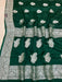 Green Pure Georgette Banarasi Handloom Saree - The Handlooms