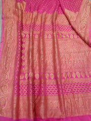 Khaddi Georgette Banarasi Saree -  Gold zari - The Handlooms