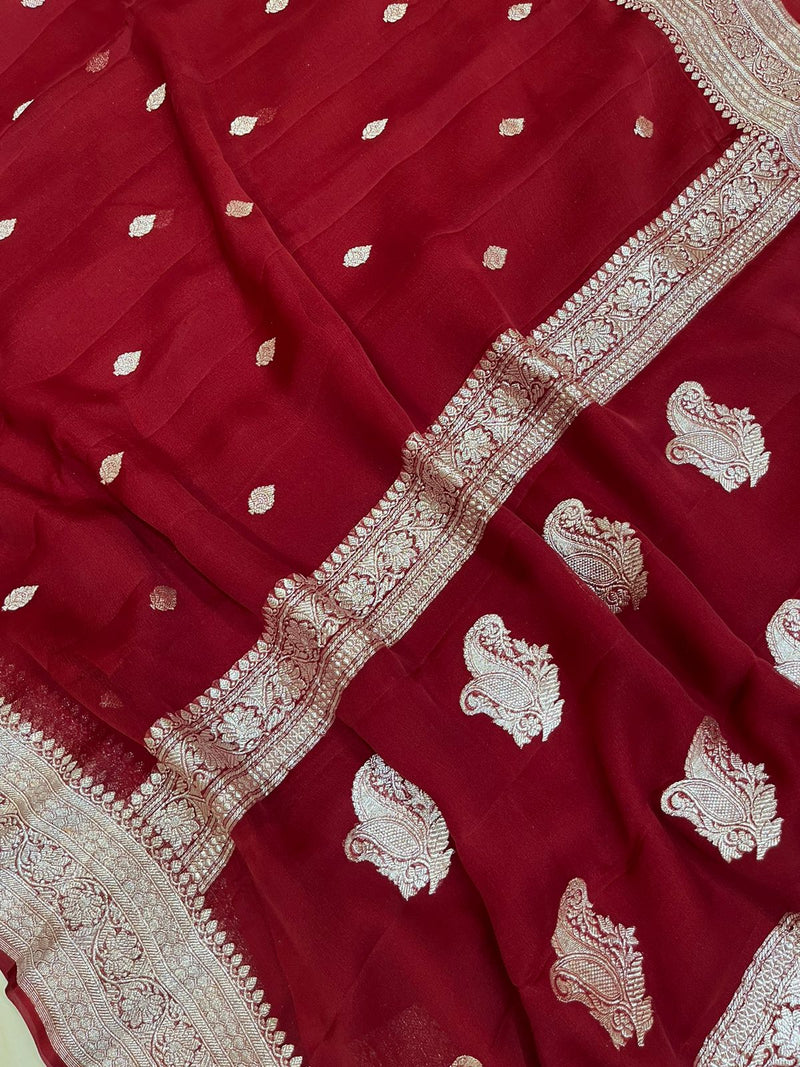 Pure Georgette Banarasi Saree - The Handlooms