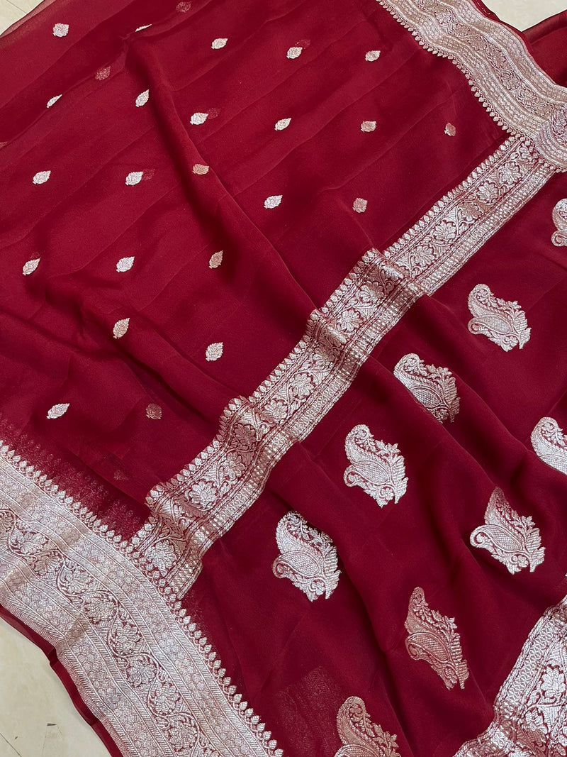 Pure Georgette Banarasi Saree - The Handlooms